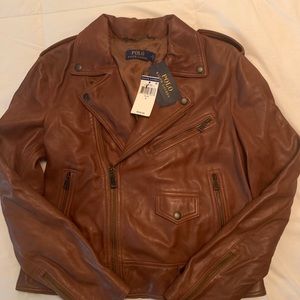 BRAND NEW Ralph Lauren leather jacket for sale.
